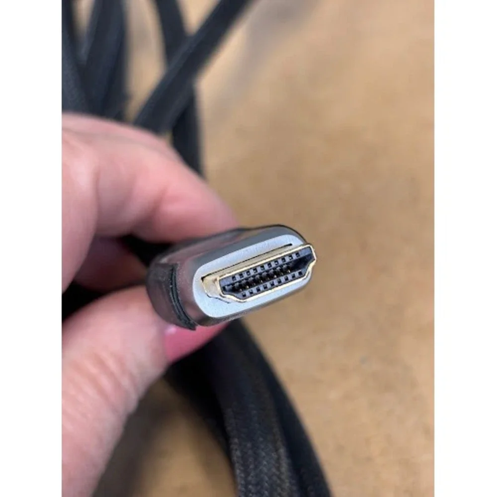 Belkin PureAV Braided HDMI Cable Gold Plated 4ft Black Silver High Speed Video